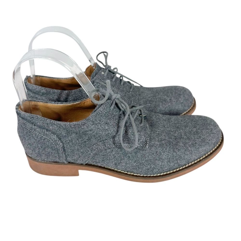 G.H.Bass & Co. Women's 8.5 Emmie Grey Wool/Tweed Fabric Lace Up Oxford Shoes View 5